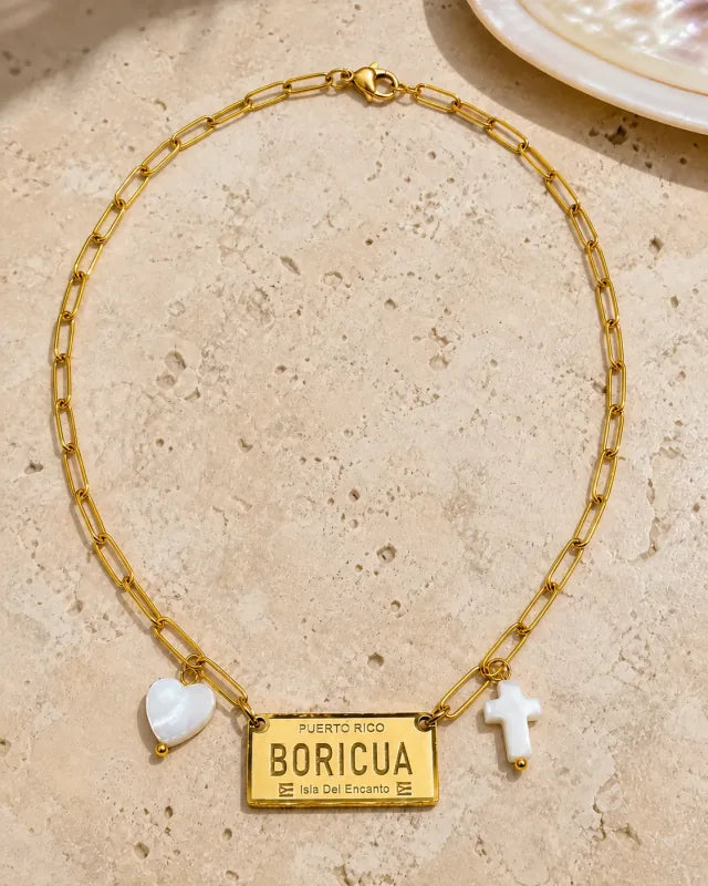 Boricua de ❤️, handmade glass jewelry by Parcha